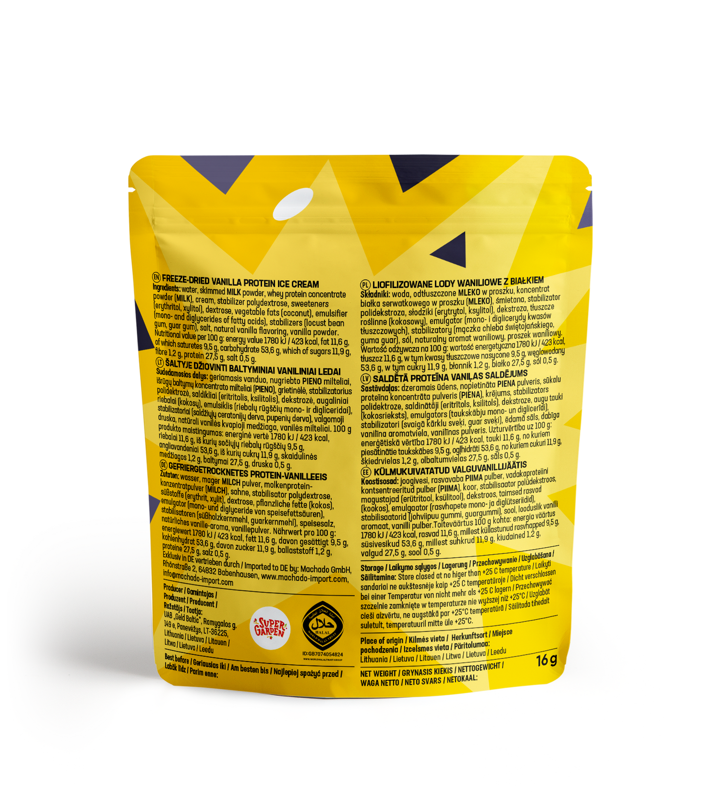 STAR CANDIES Freeze-dried vanilla ice cream, 16g