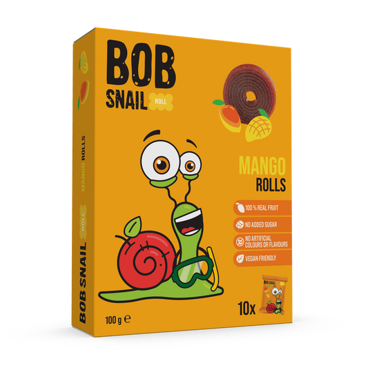 Bob Snail Fruit Rolls Mango 100g (10 rolls)