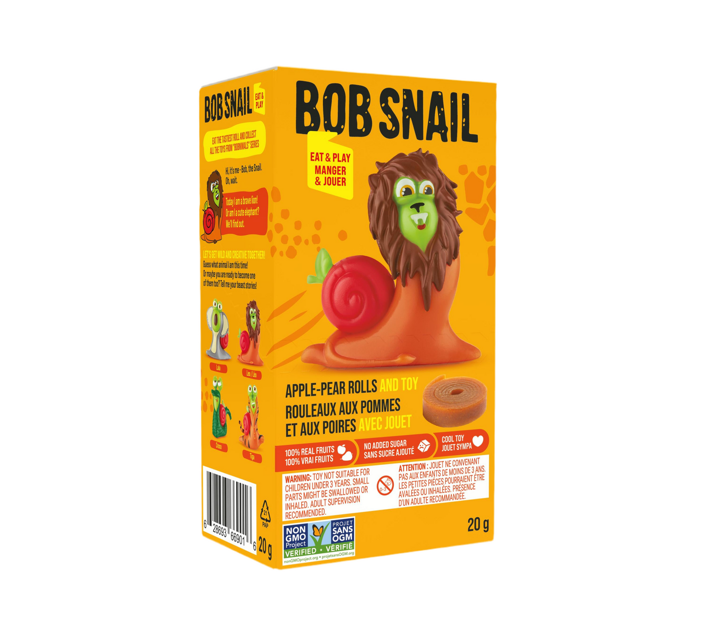 Bob Snail Toy Set Apple-Pear Rolls 20g (2 pcs) +Toy