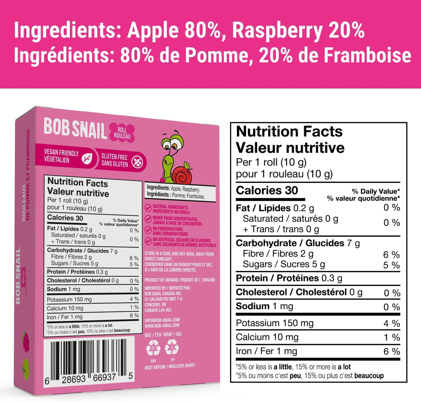 Raspberry Fruit Rolls 5 boxes (50 rolls) Best before 26.06.2026