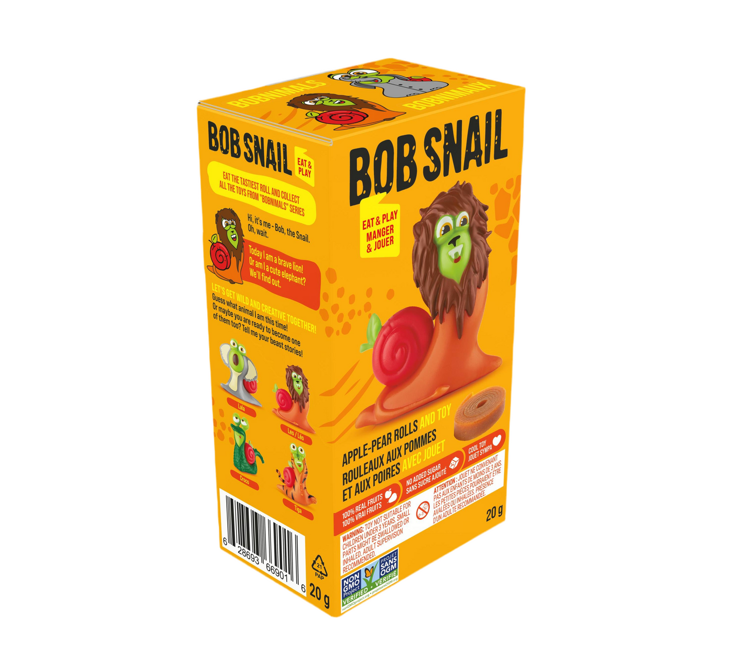 Bob Snail Toy Set Apple-Pear Rolls 20g (2 pcs) +Toy