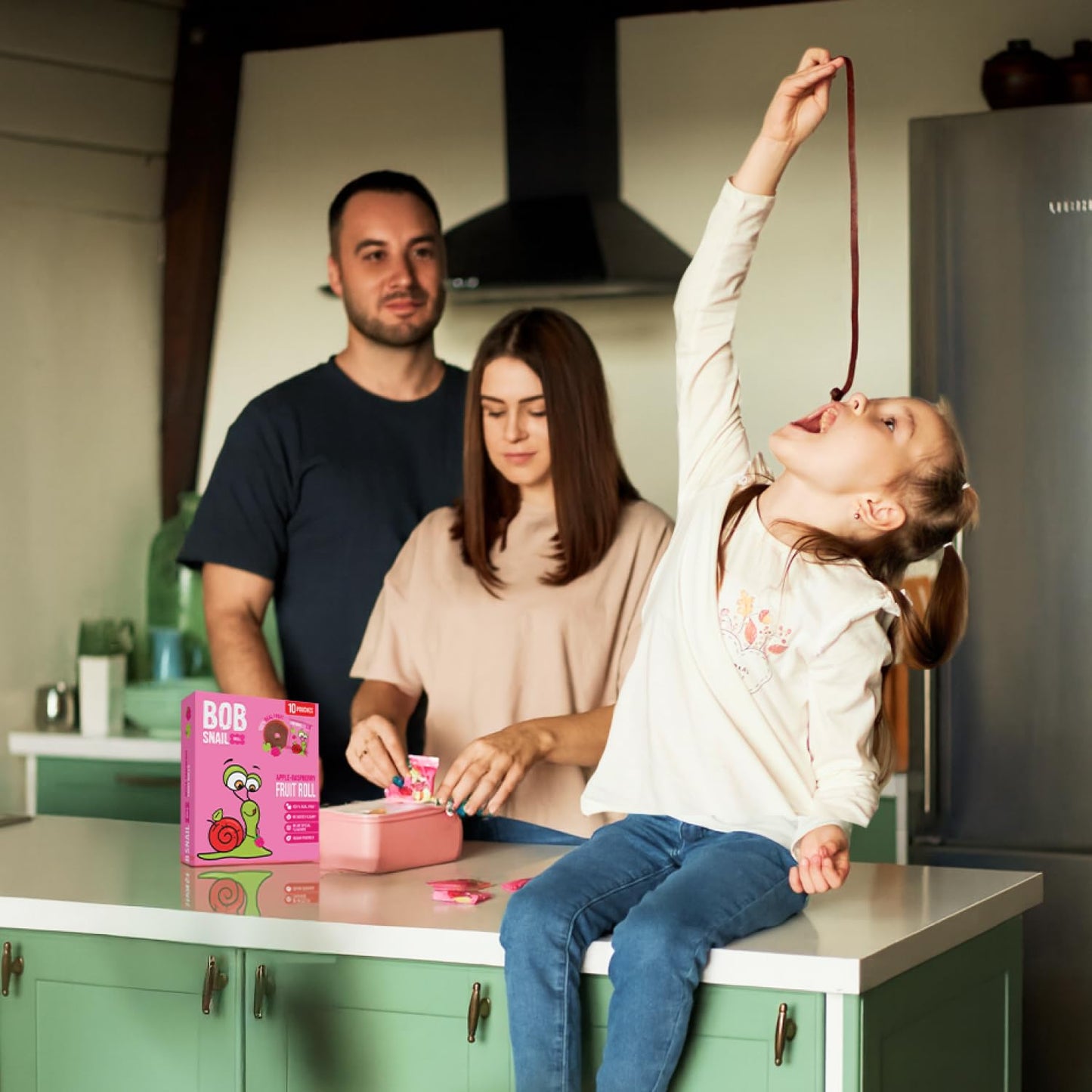 Bob Snail Fruit Roll Ups – 50 Fruit Snacks (Apple-Pear & Apple-Raspberry), Vegan, No Added Sugar, No Nuts, Gluten free, 500g