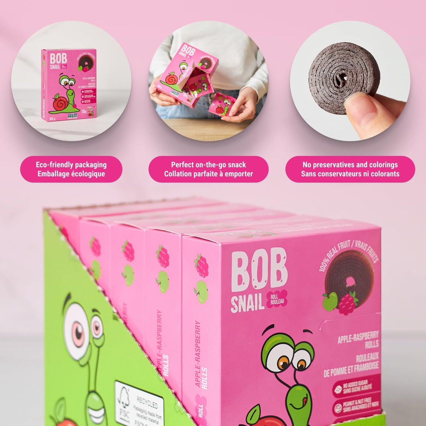 Raspberry Fruit Rolls 5 boxes (50 rolls) Best before 26.06.2026
