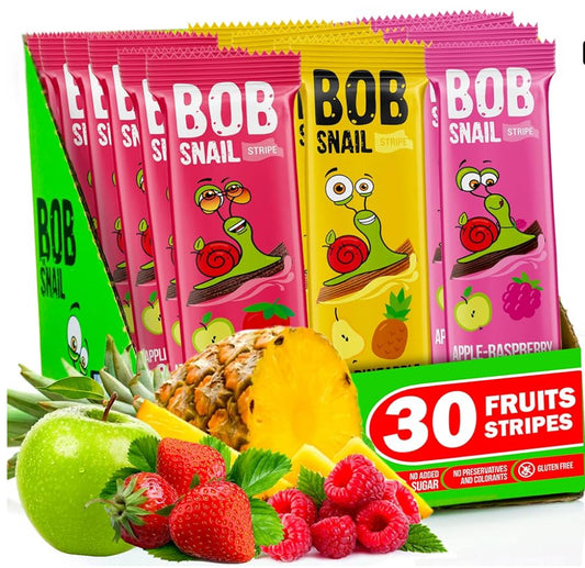 Bob Snail Fruit Stripes Party Mix 420g (14g x 30)