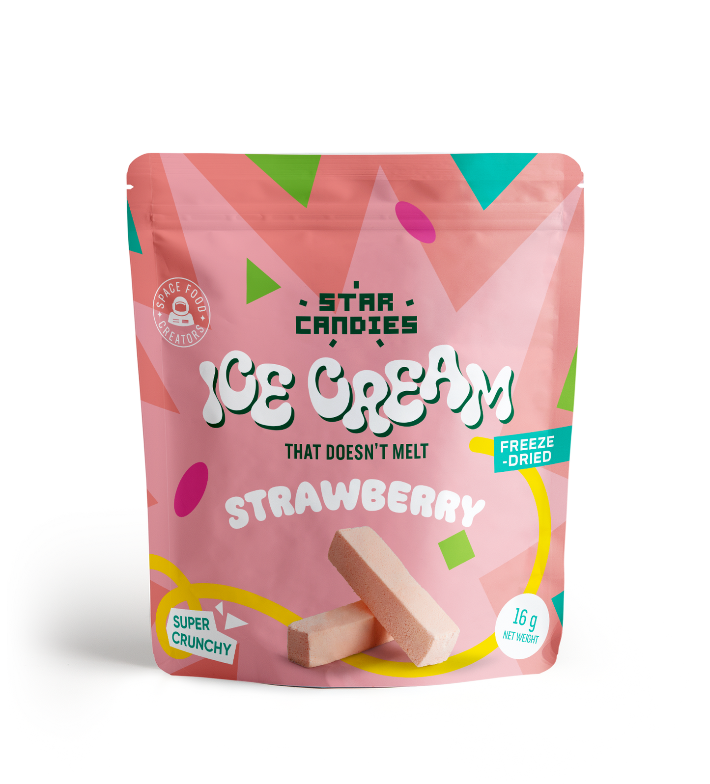 STAR CANDIES Freeze-dried strawberry ice cream, 16g