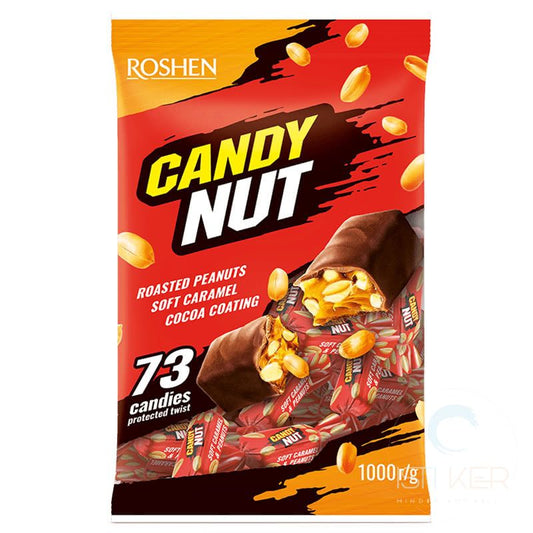 Roshen CANDY NUT SOFT CARAMEL WITH PEANUTS Soft caramel with peanuts in coating 1 kg