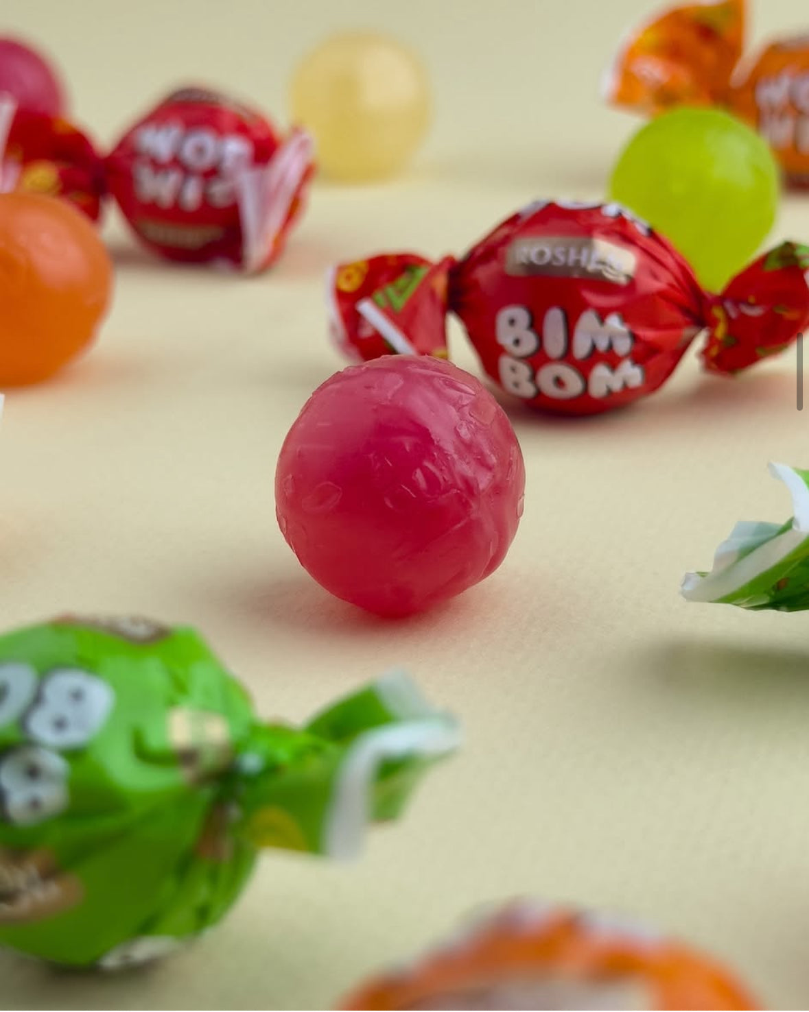 Roshen Bim Bom Mixed Fruit Fillings Hard Candies, 200 g