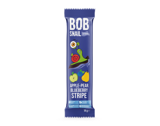 Bob Snail Apple-Pear-Blueberry Stripes 84g (6pcs x 14g)